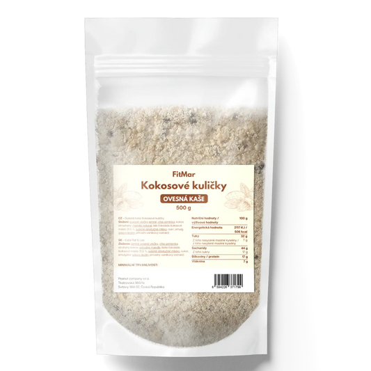 FitMar Ovesná kaše kokosové kuličky 500 g - FitMar.cz