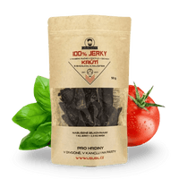 100% JERKY KRŮTÍ S BAZALKOU A RAJČATY 50g - FitMar.cz