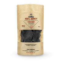 100% JERKY HOVĚZÍ NATURAL 50 g - FitMar.cz