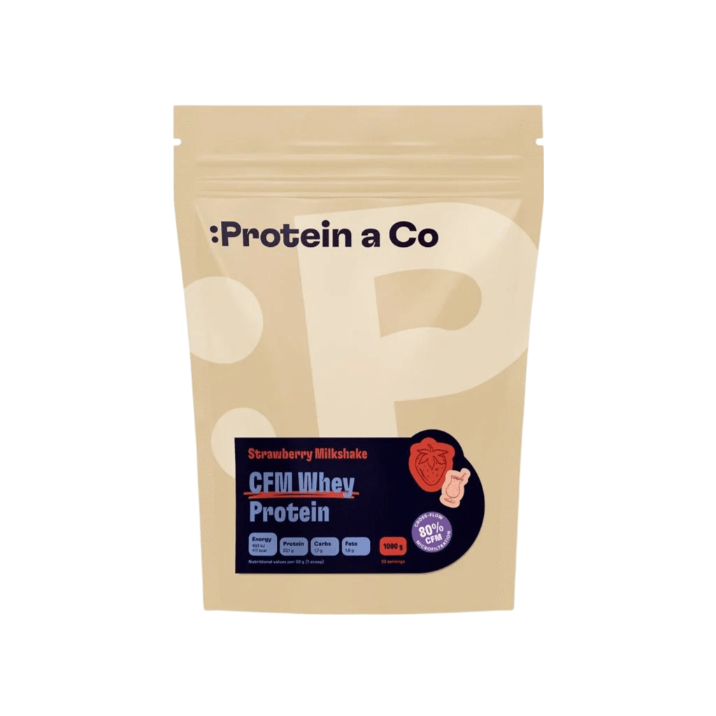 CFM WHEY PROTEIN 80 1 kg – jagodni milkshake - FitMar.si