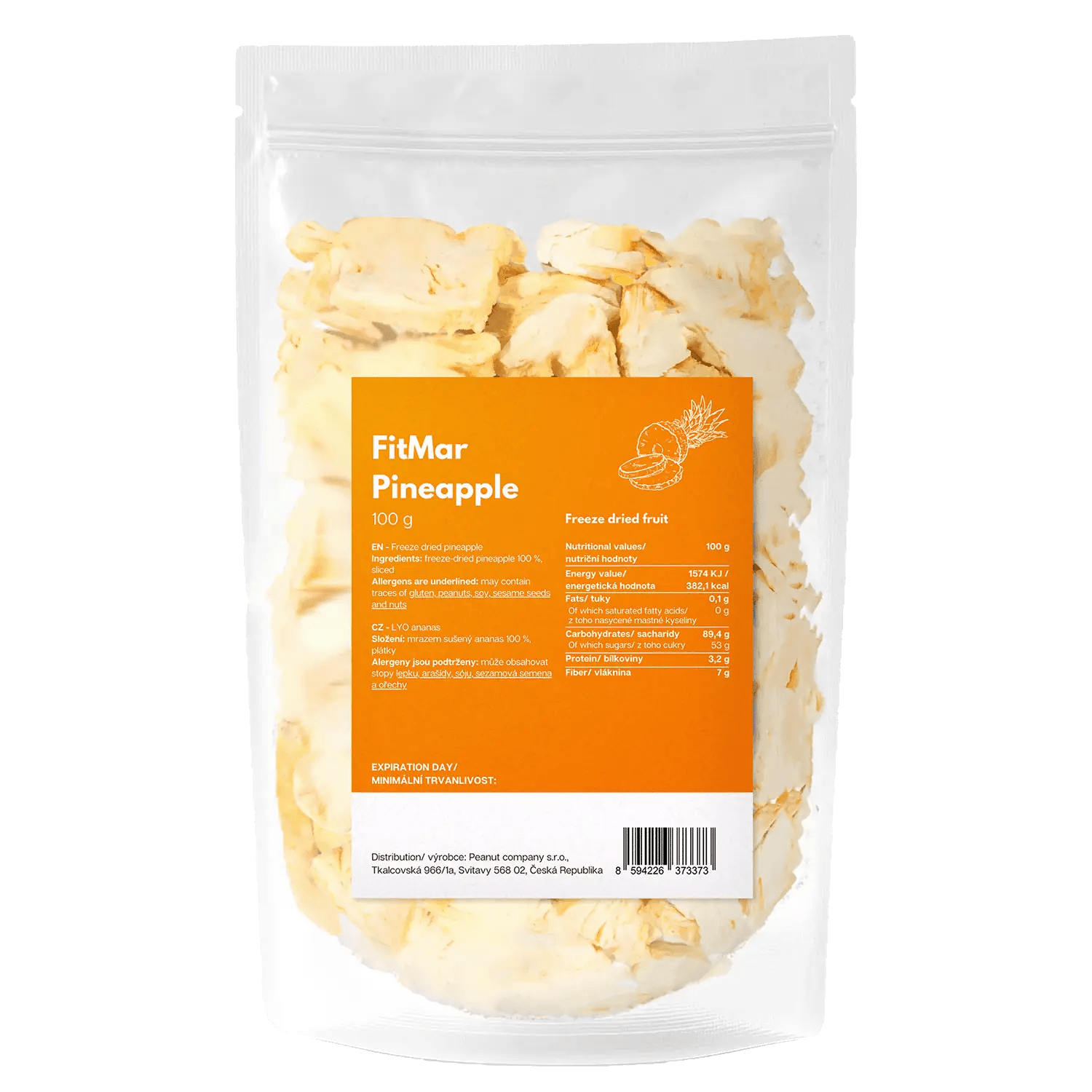 Ananas lyofilizovaný - FitMar.cz