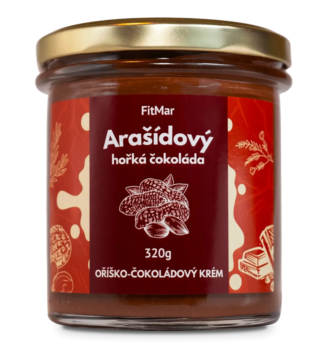 Arašídový krém s hořkou čokoládou - FitMar.cz