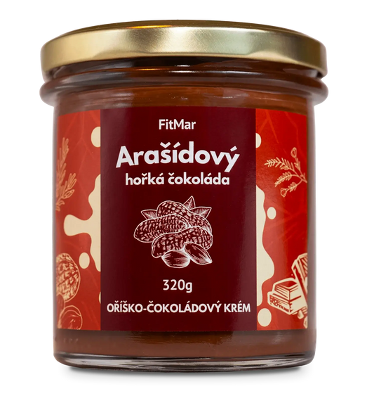 Arašídový krém s hořkou čokoládou