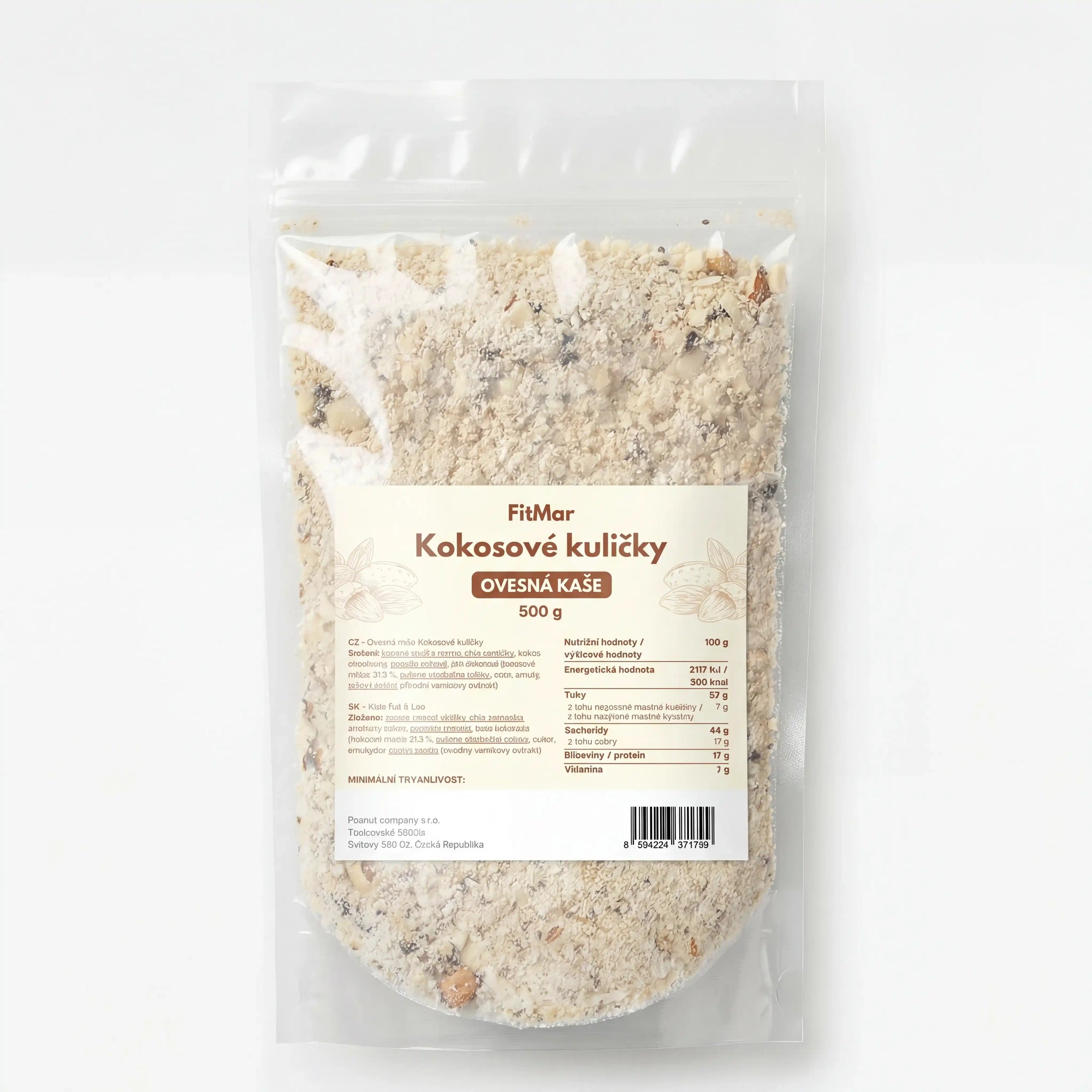 FitMar Ovesná kaše kokosové kuličky 500 g