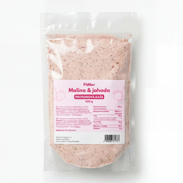 FitMar Proteinová ovesná kaše Malina a jahoda 500 g