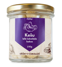 Kešu v bílé čokoládě a kokosu - FitMar.cz