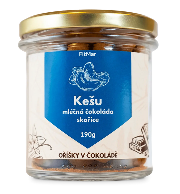 Kešu v mléčné čokoládě a skořici - FitMar.cz