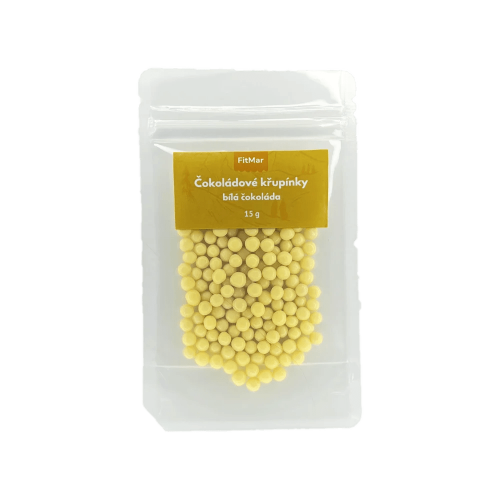 Křupinky do krému - bílá čokoláda 15g - FitMar.cz