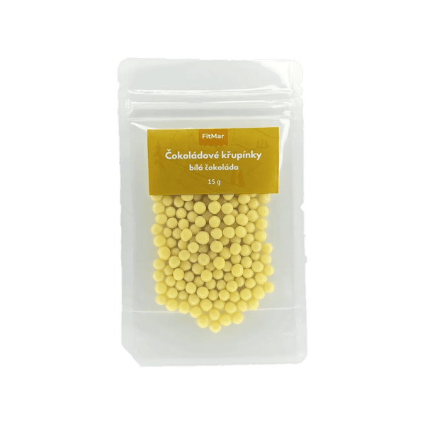 Křupinky do krému - bílá čokoláda 15g - FitMar.cz
