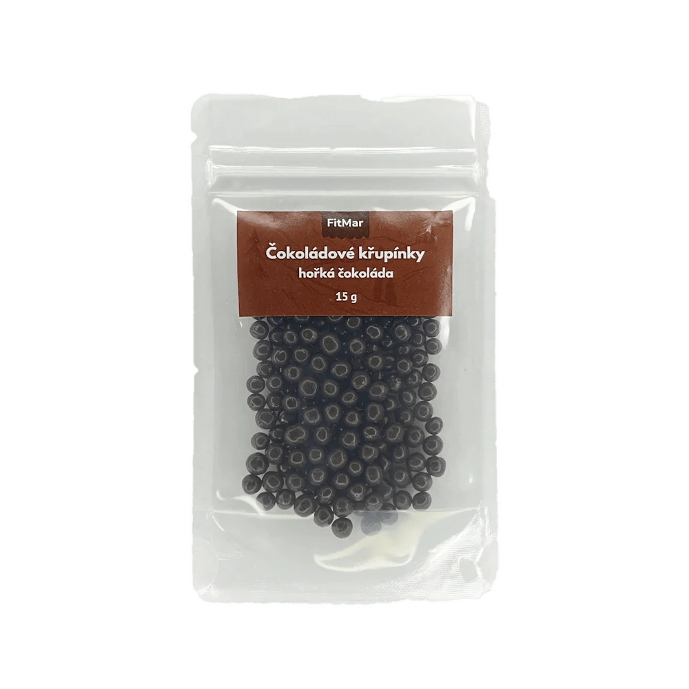 Křupinky do krému - hořká čokoláda 15g - FitMar.cz