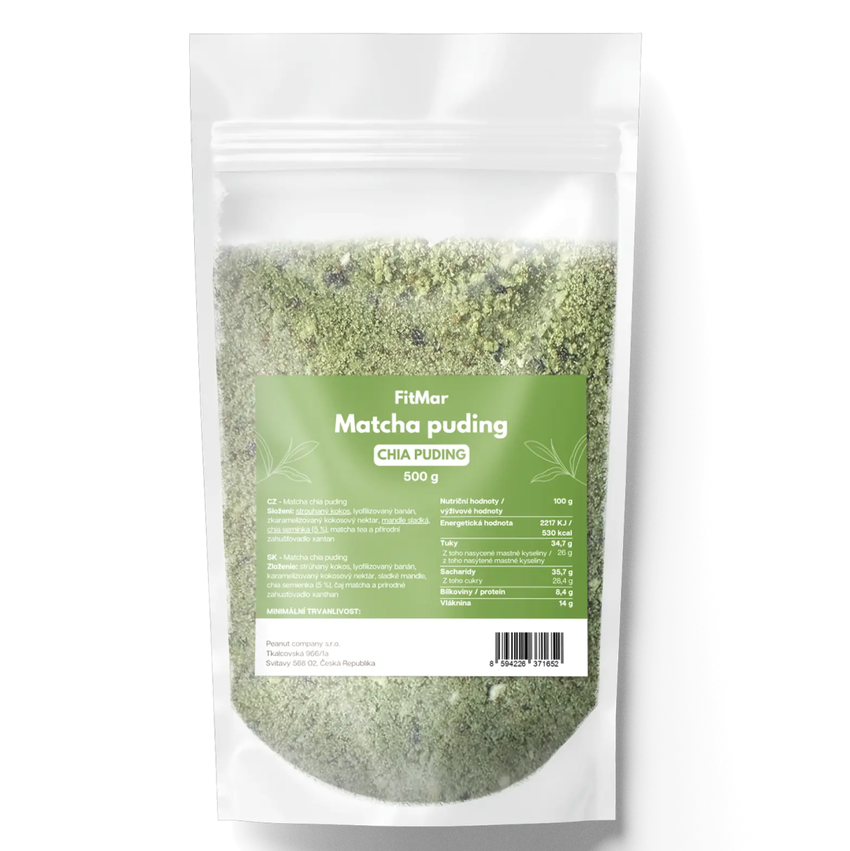 FitMar Matcha puding 500 g - FitMar.cz