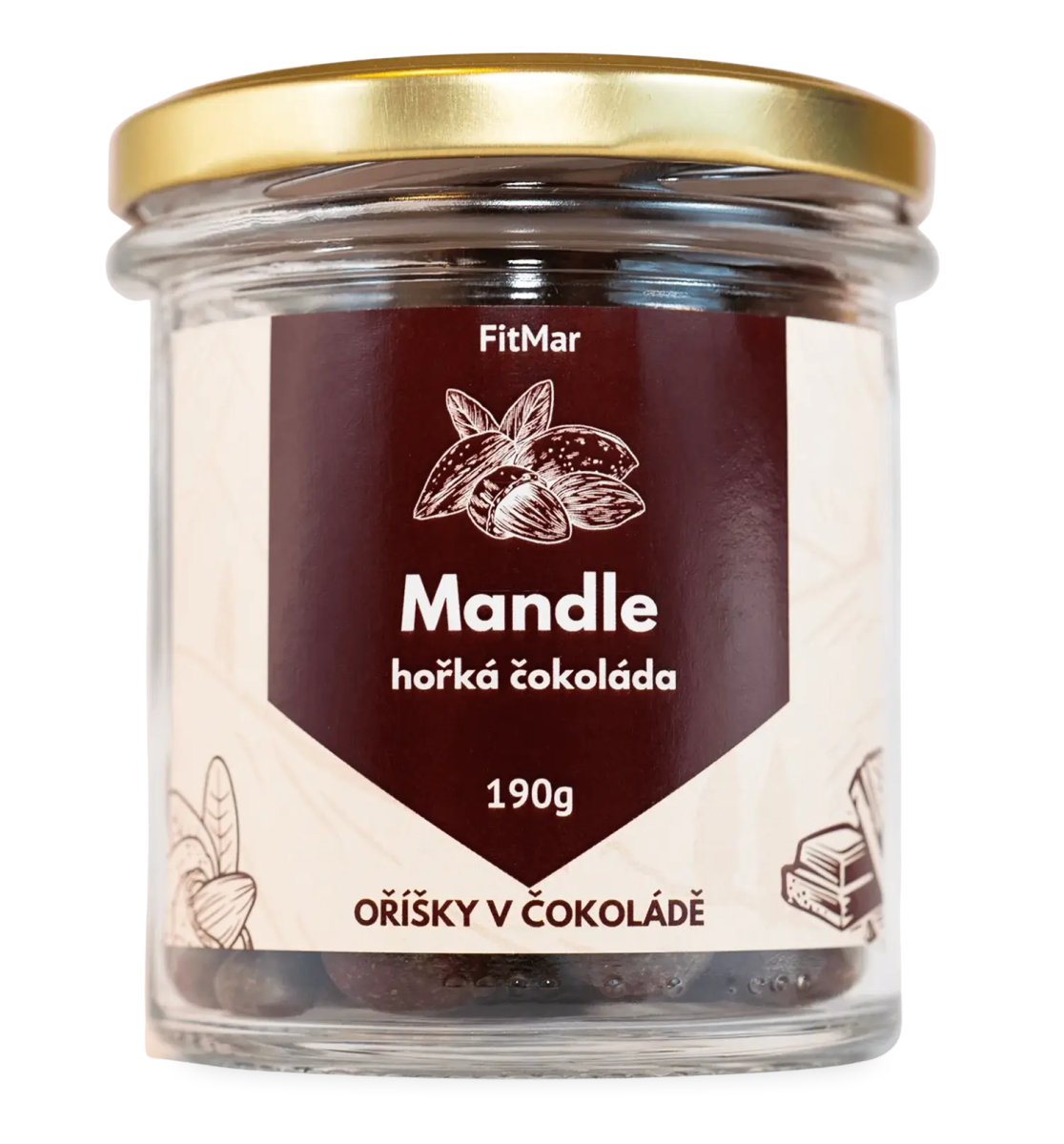 Mandle v hořké čokoládě - FitMar.cz