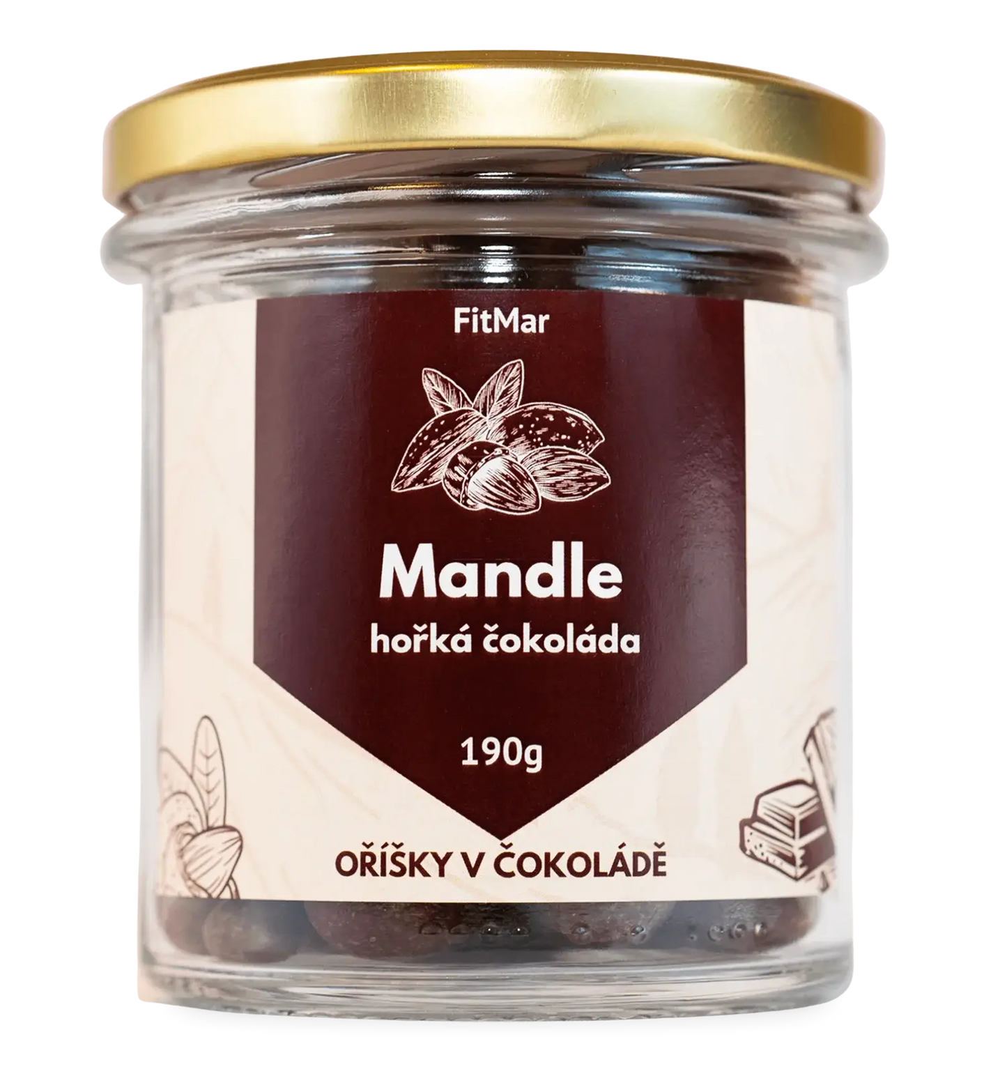 Mandle v hořké čokoládě