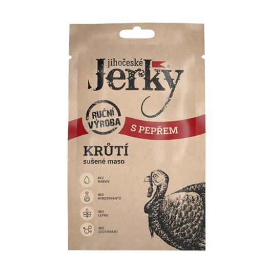 Jihočeské Jerky krůtí s pepřem 20 g