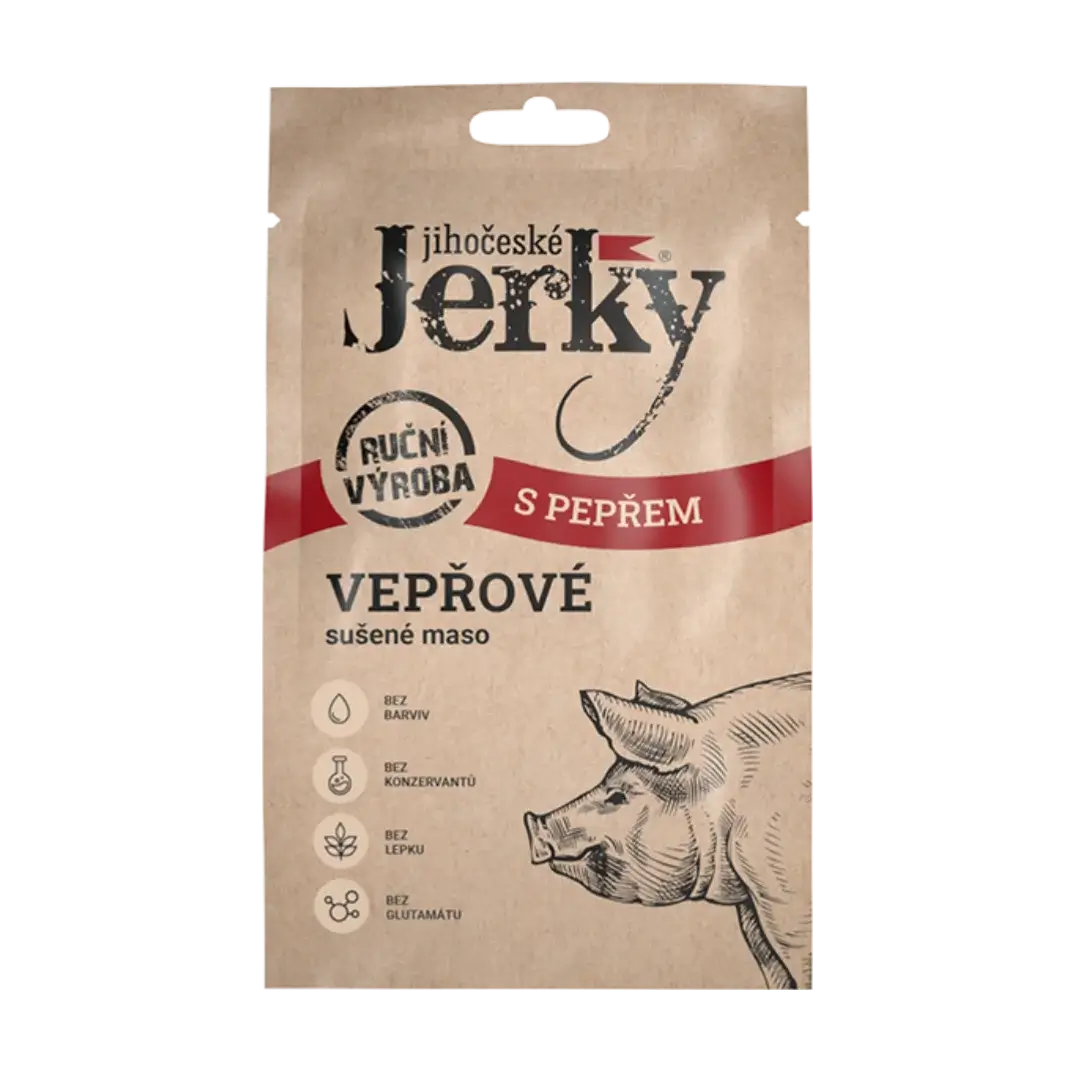 Jihočeské Jerky vepřové s pepřem 20 g