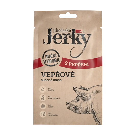 Jihočeské Jerky vepřové s pepřem 20 g