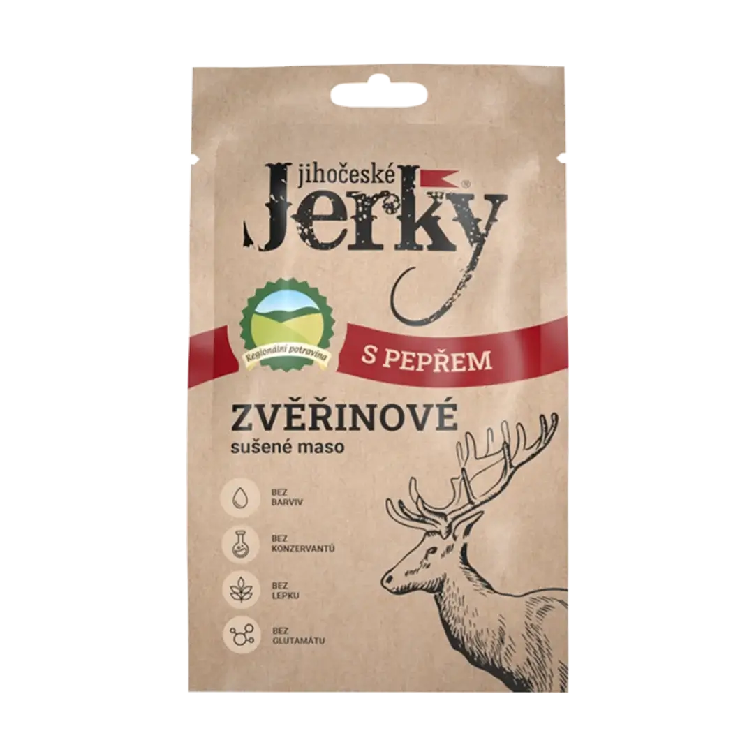 Jihočeské Jerky zvěřinové s pepřem 20 g