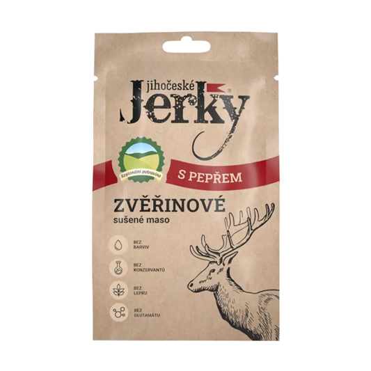 Jihočeské Jerky zvěřinové s pepřem 20 g