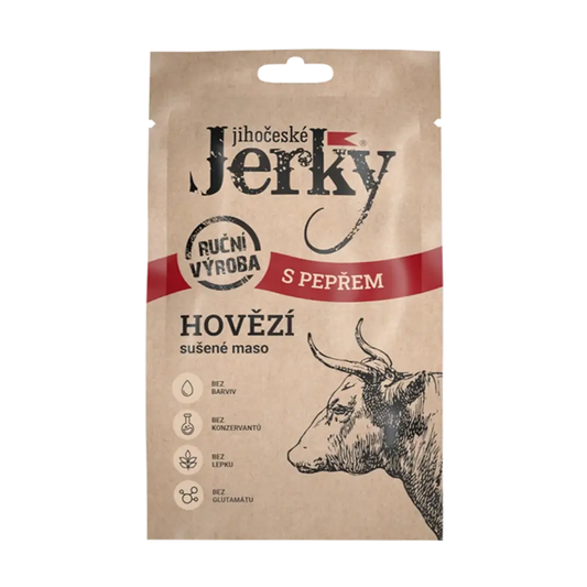 Jihočeské Jerky hovězí s pepřem 20 g